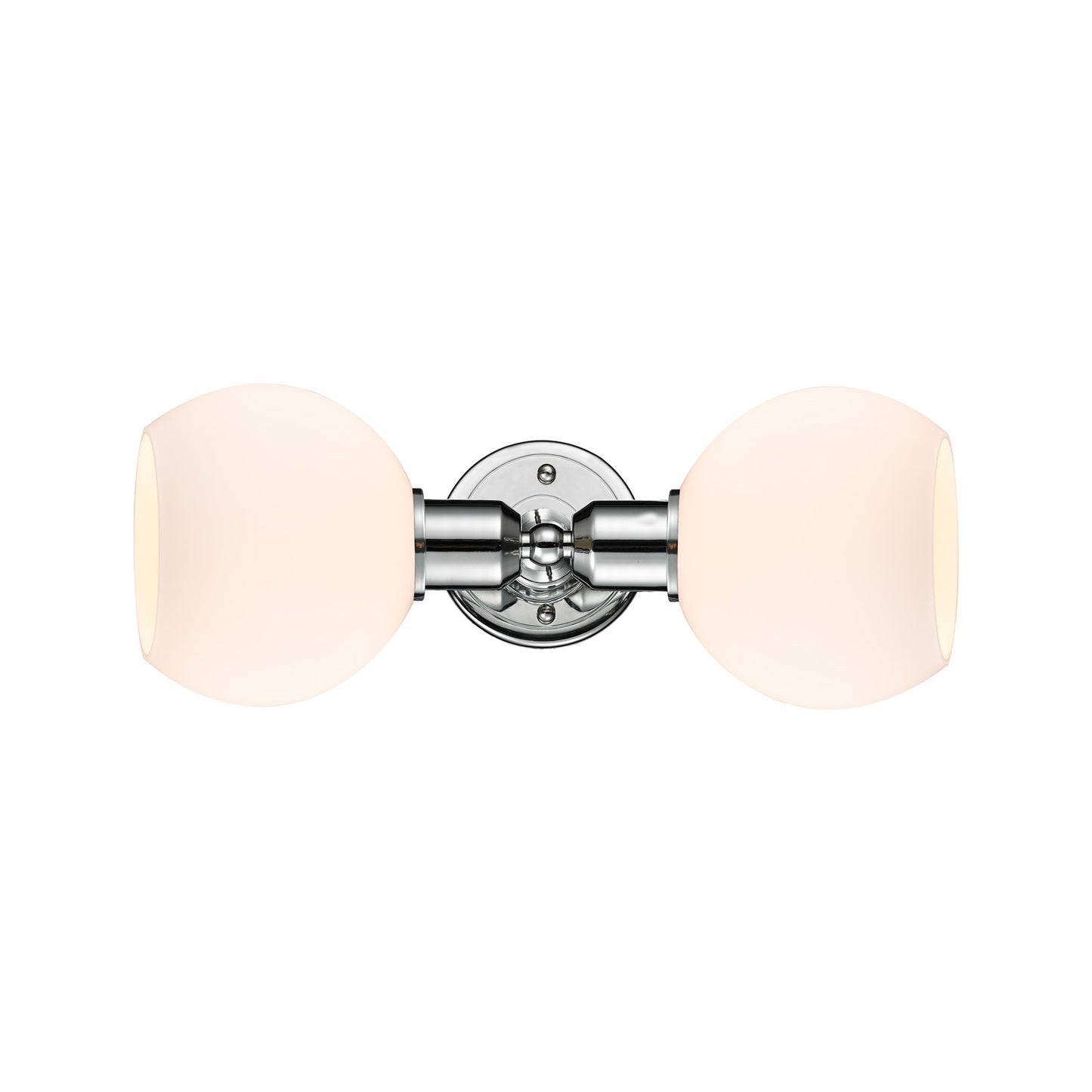 Innovations Athens 15in 2-Light Linear Bath Vanity Light | Industrial Polished Chrome and Matte White Glass | Bathroom Vanity | Model 900-2W-PC-G121-6