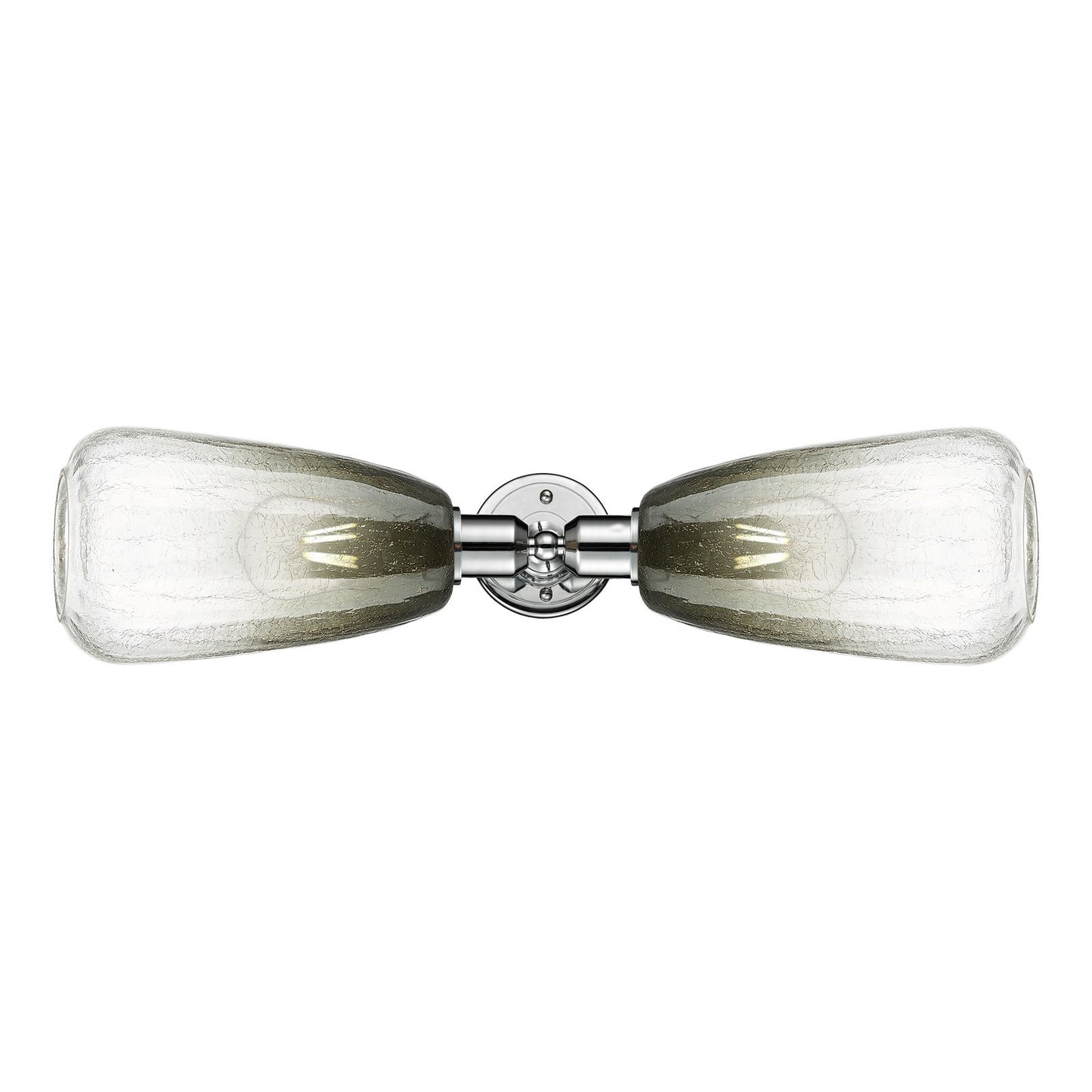 Innovations Brookhaven Almond 25in 2-Light Vanity Light | Industrial Polished Chrome and Slate Glass | Bathroom Vanity | Model 900-2W-PC-G480-6SL