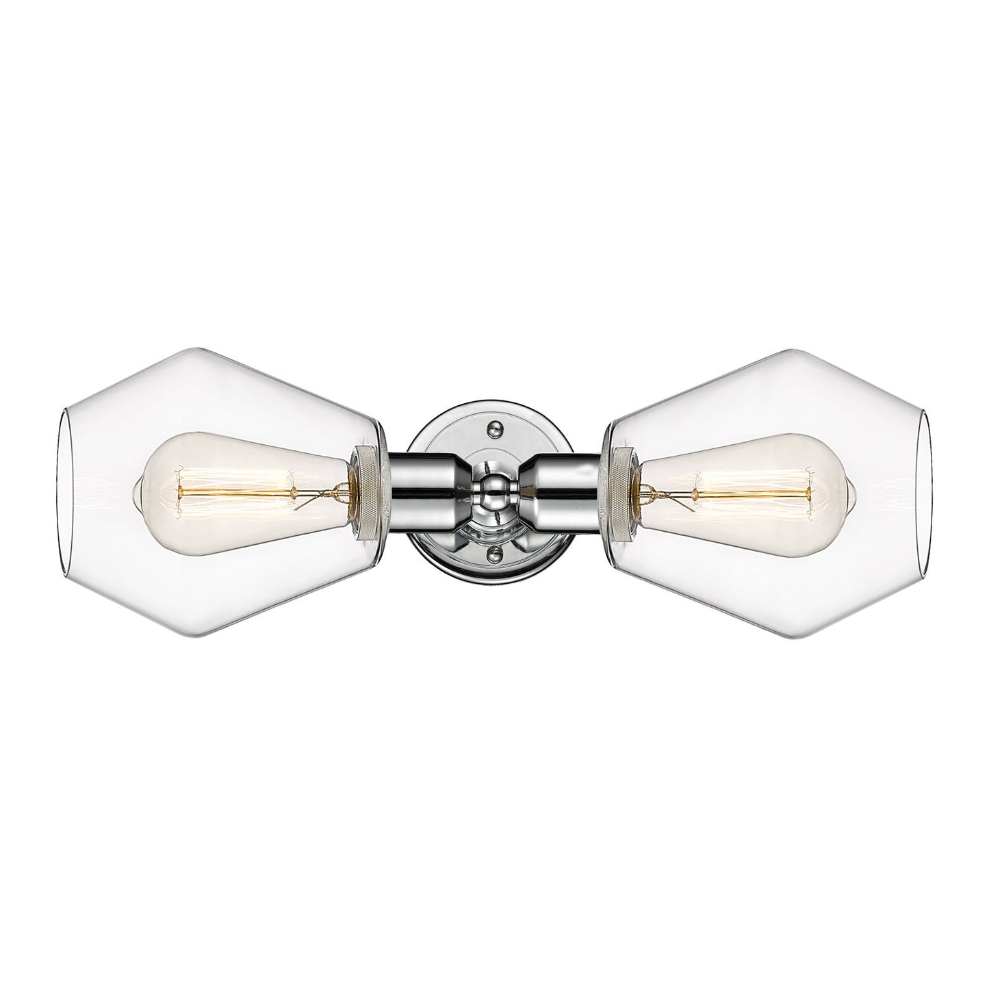 Innovations Cindyrella 18in 2-Light Linear Bath Vanity Light | Industrial Polished Chrome and Clear Glass | Bathroom Vanity & | Model 900-2W-PC-G652-6