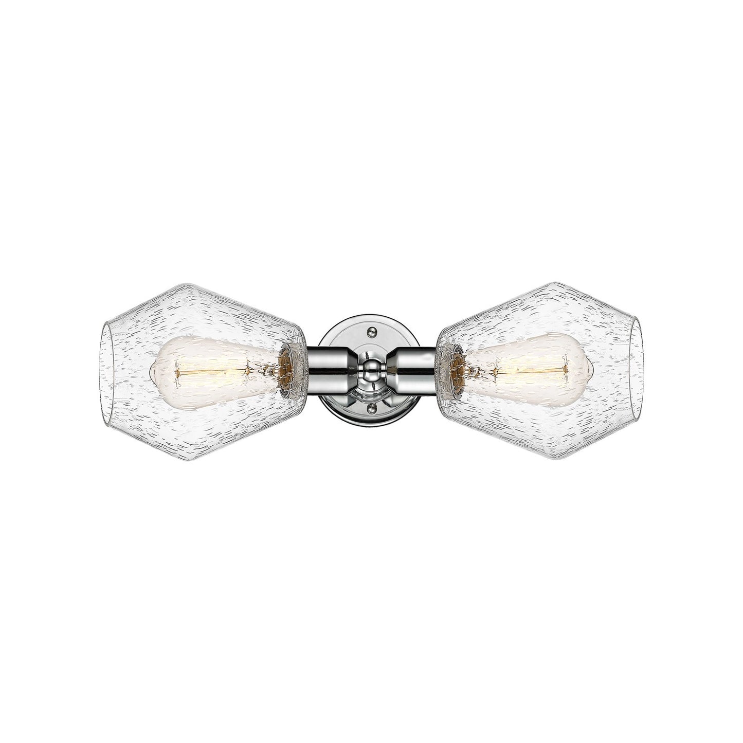 Innovations Cindyrella 18in 2-Light Linear Bath Vanity Light | Industrial Polished Chrome and Seedy Glass | Bathroom Vanity & | Model 900-2W-PC-G654-6