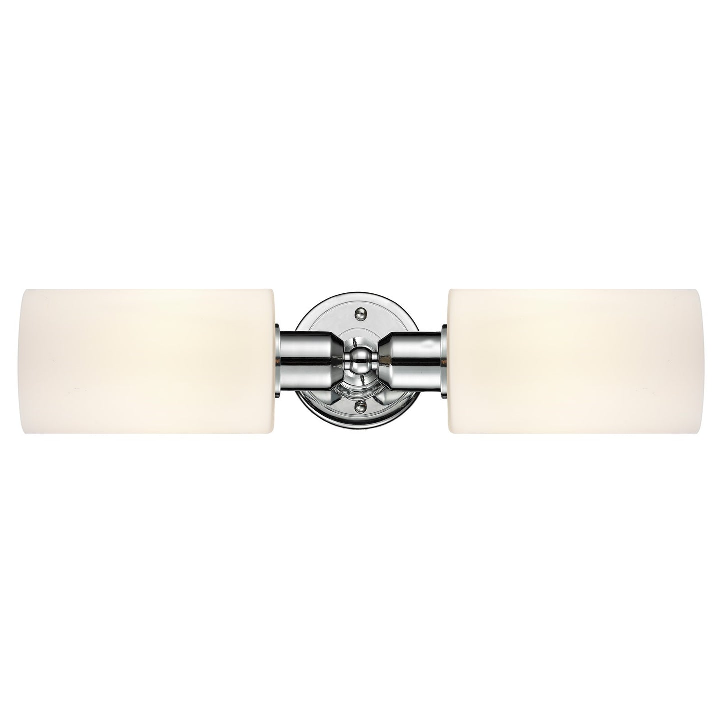 Innovations Clymer 17in 2-Light Linear Bath Vanity Light | Industrial Polished Chrome and Matte White Glass | Bathroom Vanity & | Model 900-2W-PC-G801