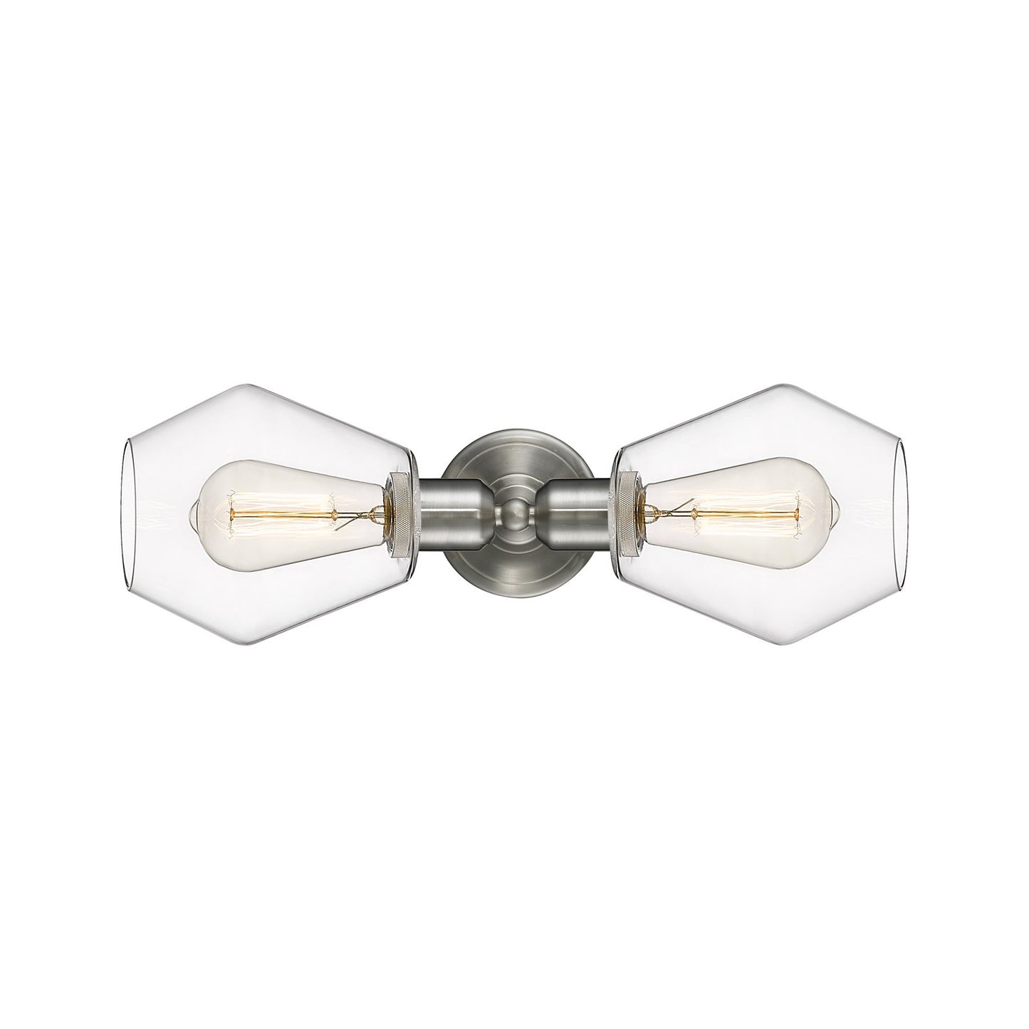 Innovations Cindyrella 18in 2-Light Linear Bath Vanity Light | Industrial Brushed Satin Nickel and Clear Glass | Bathroom Vanity | Model 900-2W-SN-G652-6