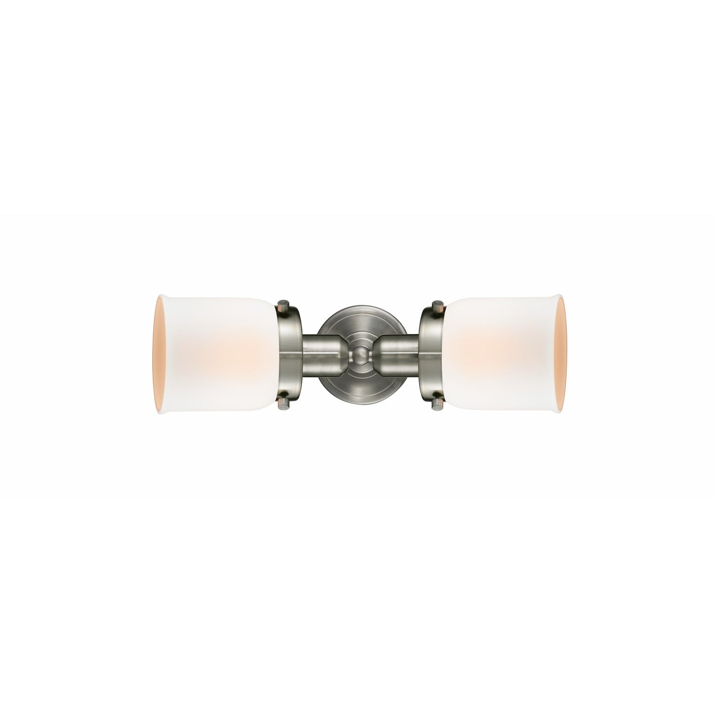 Innovations Bell 18.5in 2-Light Bath Vanity Light | Industrial Brushed Satin Nickel Steel and Matte White Frosted Glass | Bathroom | Model 900H-2W-SN-G51