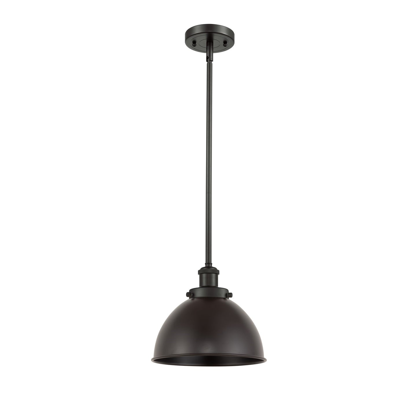 Innovations Derby 10in 1-Light Pendant | Industrial Oil Rubbed Bronze Steel and Metal Shade | Kitchen Island & Dining Room | Model 916-1S-OB-MFD-10-OB-LED