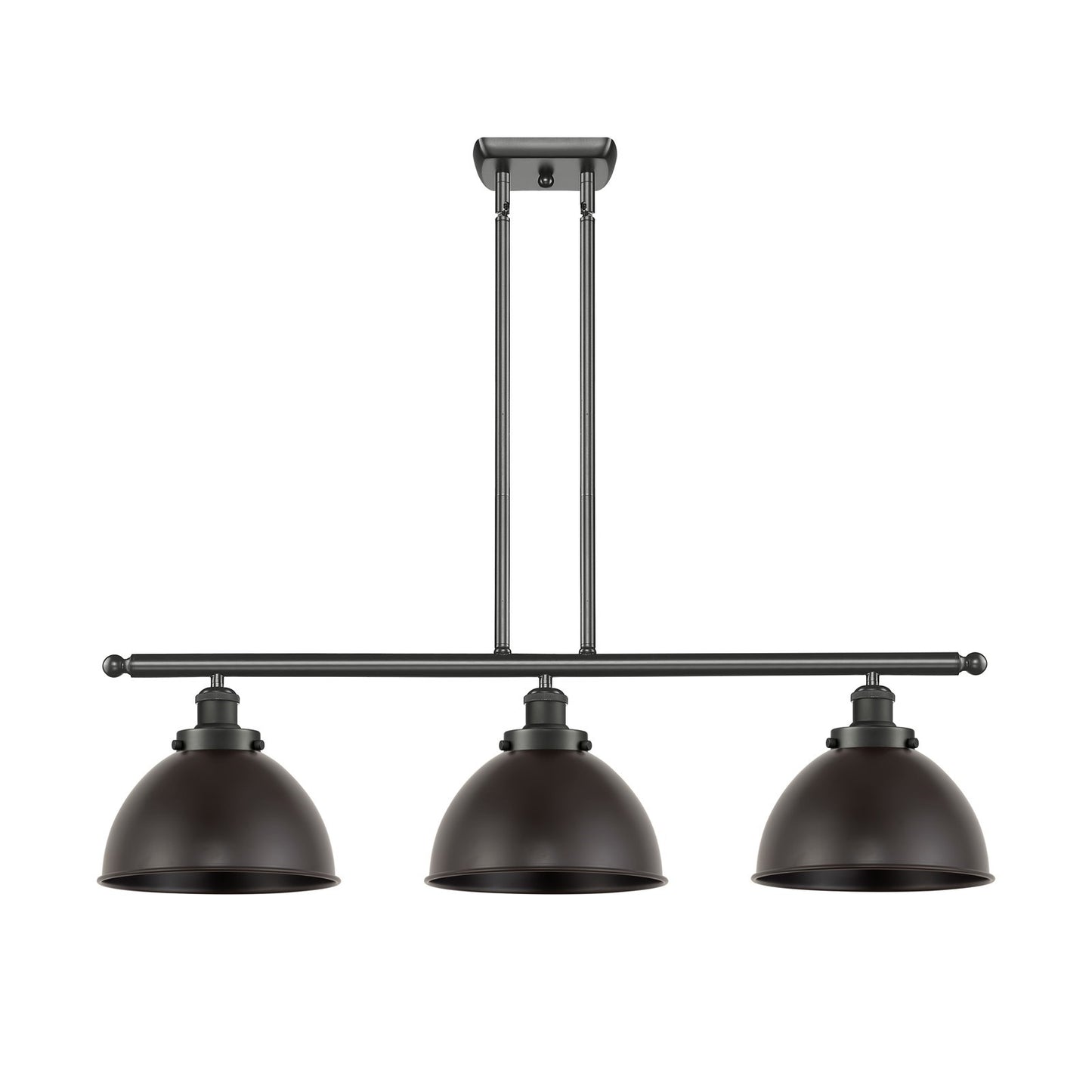 Innovations Derby 36in 3-Light Island Light | Industrial Oil Rubbed Bronze Steel and Metal Shade | Kitchen Island & Dining | Model 916-3I-OB-MFD-10-OB