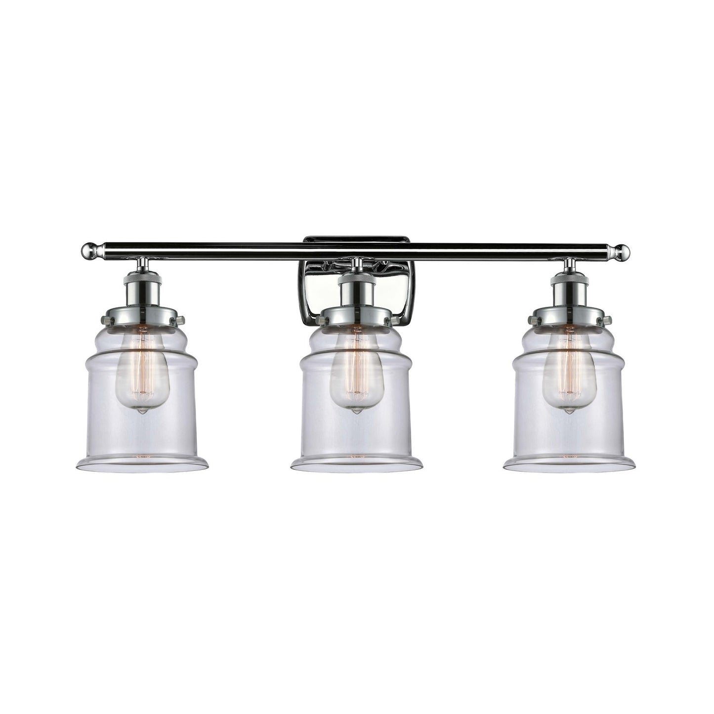Innovations Canton 26in 3-Light Bath Vanity Light | Modern Contemporary Polished Chrome and Clear Glass | Bathroom Vanity | Model 916-3W-PC-G182