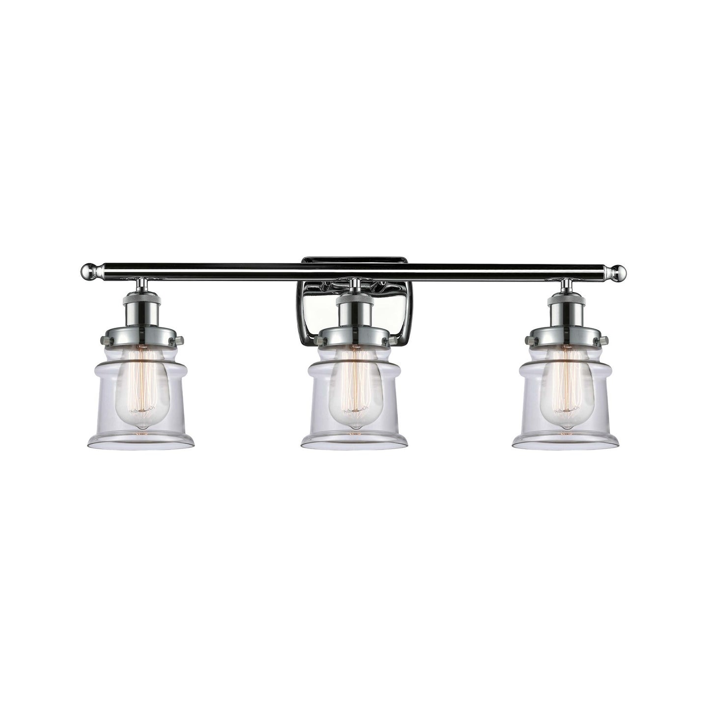 Innovations Canton 25.25in 3-Light Bath Vanity Light | Modern Contemporary Polished Chrome and Clear Glass | Bathroom Vanity | Model 916-3W-PC-G182S