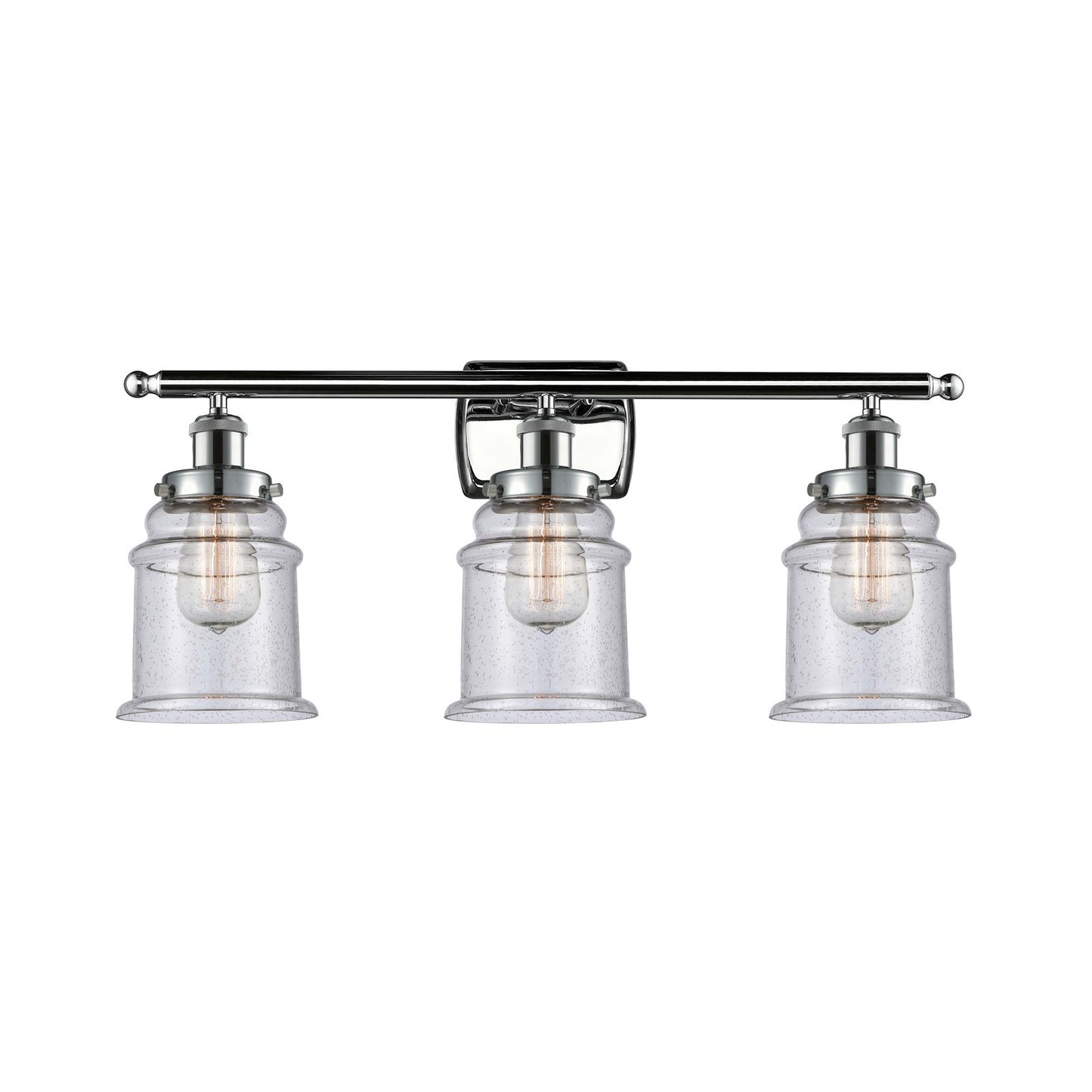 Innovations Canton 26in 3-Light Bath Vanity Light | Modern Contemporary Polished Chrome and Seedy Glass | Bathroom Vanity | Model 916-3W-PC-G184