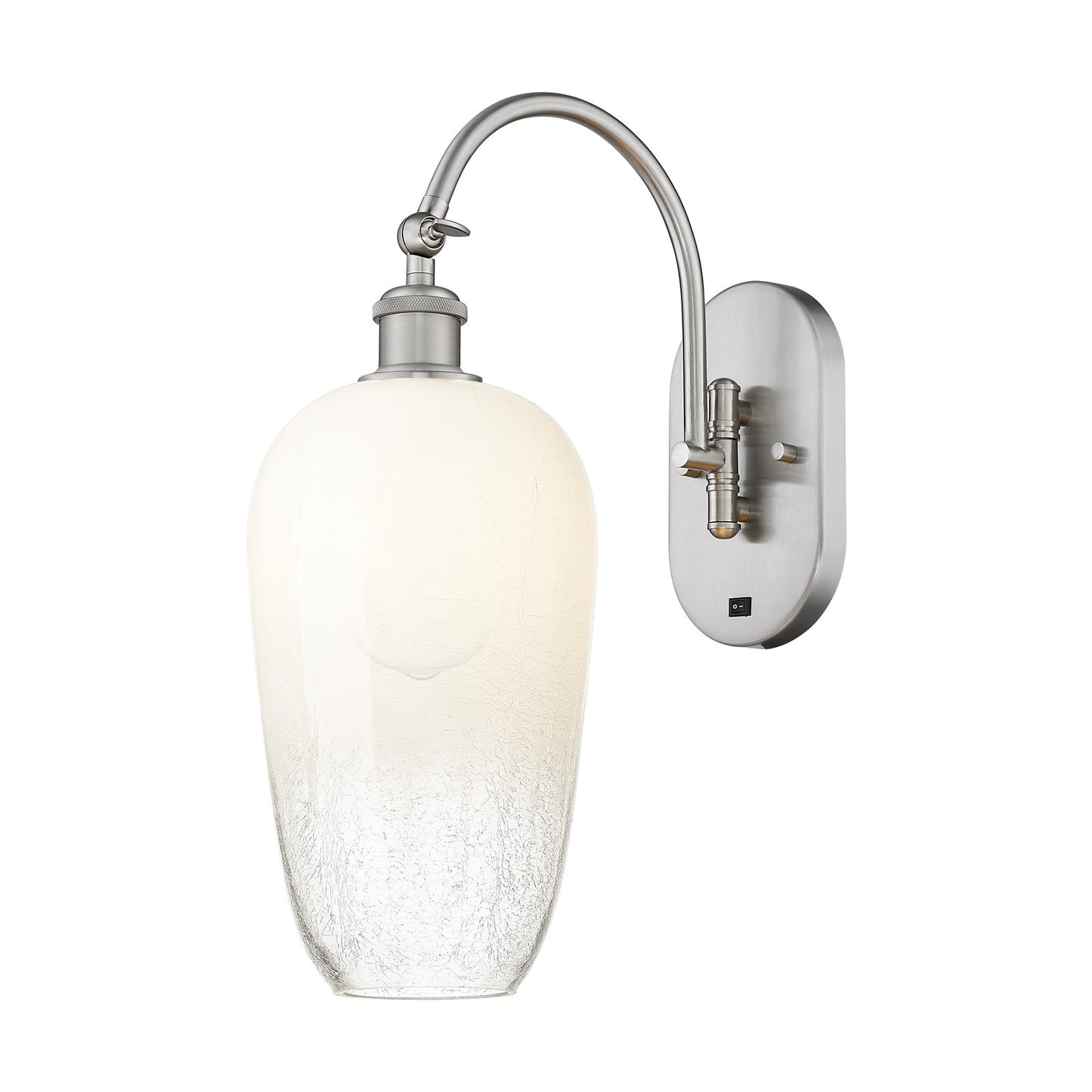 Innovations Brookhaven Flute 7in 1-Light Wall Sconce | Industrial Brushed Satin Nickel and Opal Glass | Bedroom & Hallway | Model 918-1W-SN-G484-7OP
