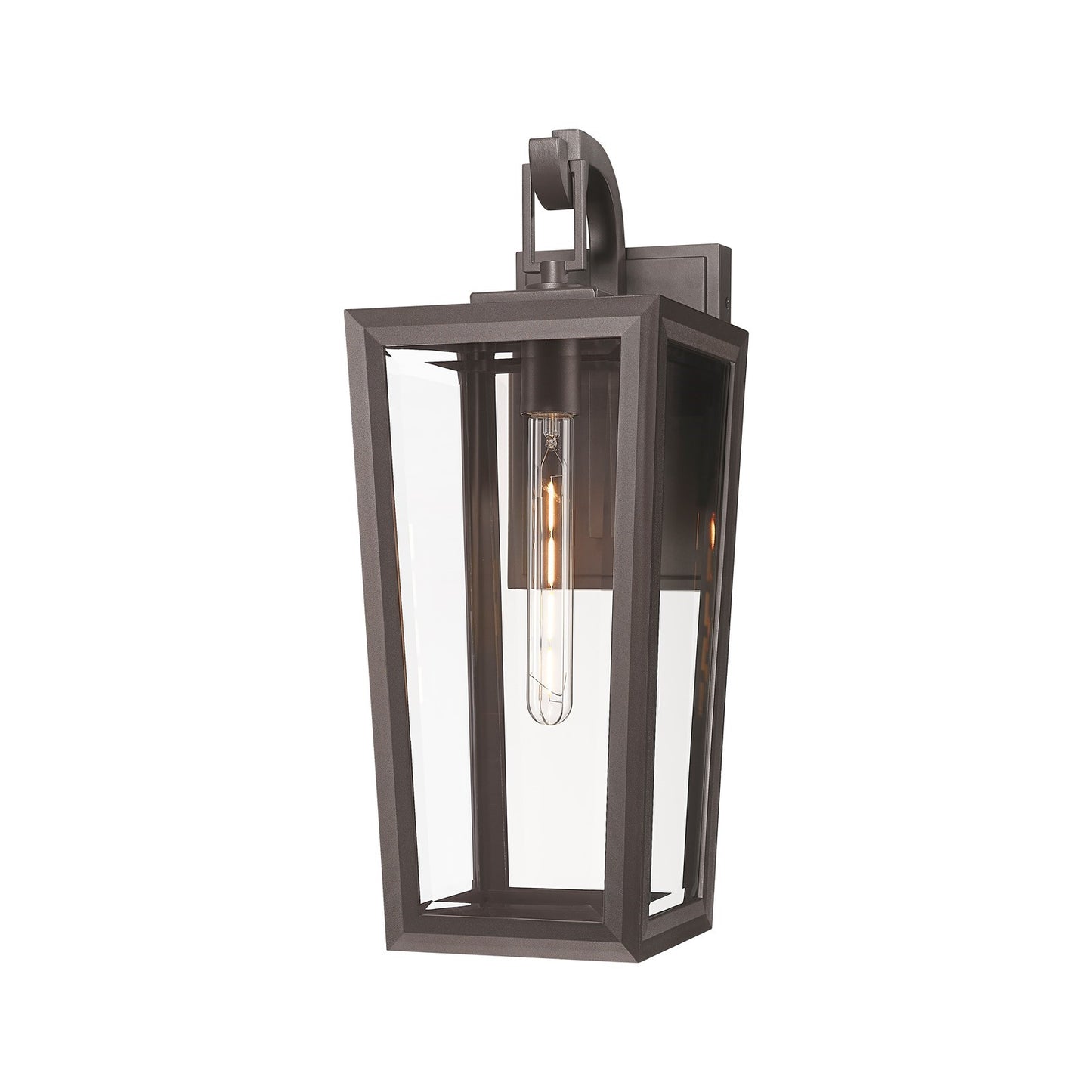Innovations Madison 8in 1-Light Wall Sconce | Coastal Bronze Aluminum and Clear Glass | Covered Porch & Entryway | Model 9952-1W-BZ-21-CL
