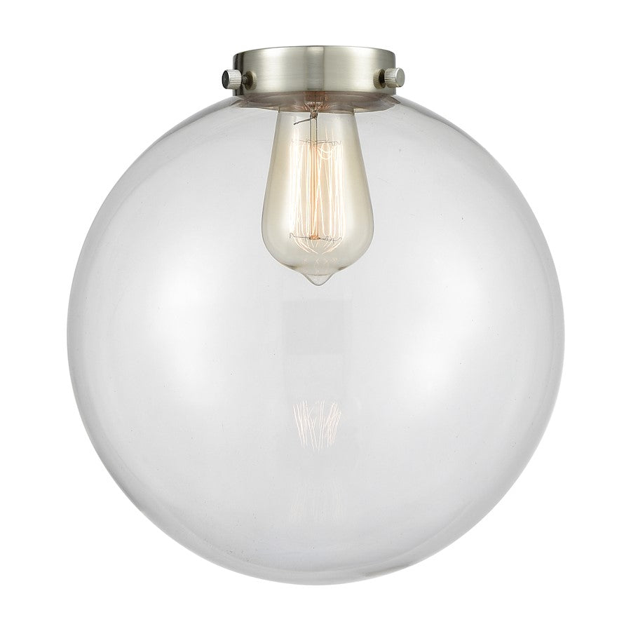 Innovations Ballston Beacon 10in 1-Light Pendant | Industrial Clear Glass Sphere | Kitchen Island & Dining Room | 10 x 10 x 9 in | Model G202-10