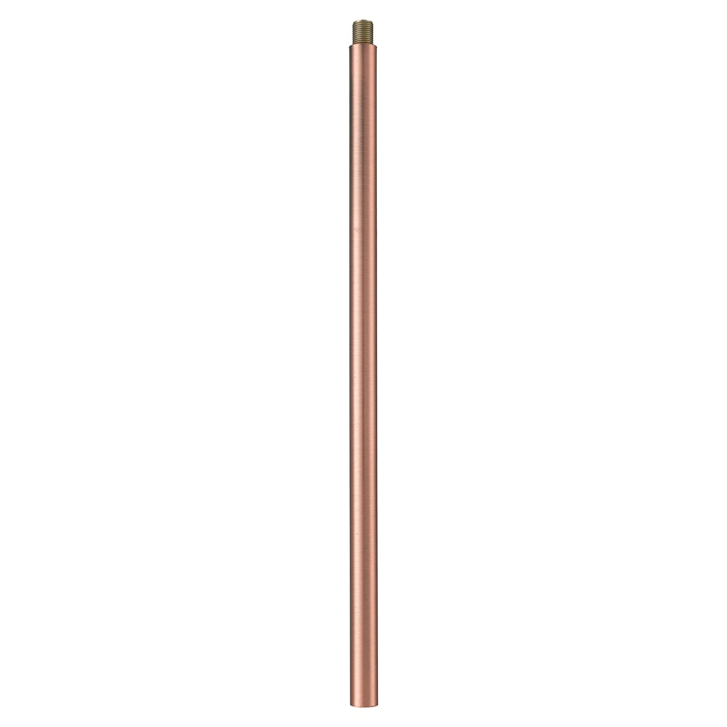 Innovations Stem Collection 12in Threaded Replacement Stem | Transitional Antique Copper Steel | Ceiling Fixture Extension & Pendant | Model ST-12-AC