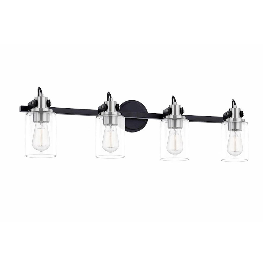 4 Light Bathroom Vanity Light, Clear