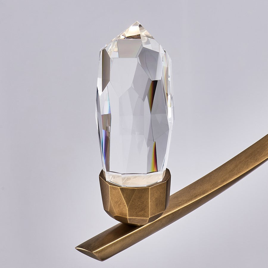 Kalco Bilancia 6 Light Chandelier, Firenze Clear/True Brass