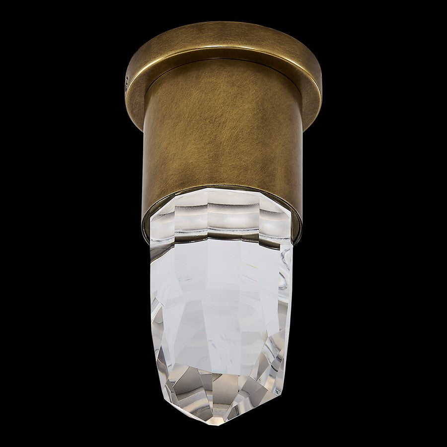 Kalco Lighting Ore 1 Light Wall Sconce, Clear/True Brass