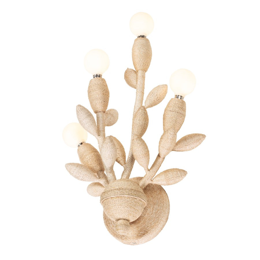 Kalco Lighting Branche 4 Light Wall Sconce, Warm Ivory