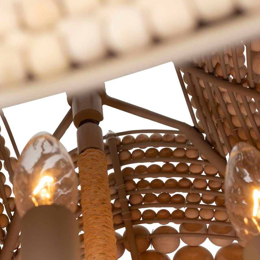 Kalco Lighting Coaxial 6 Light 14.5" Pendant, Jute