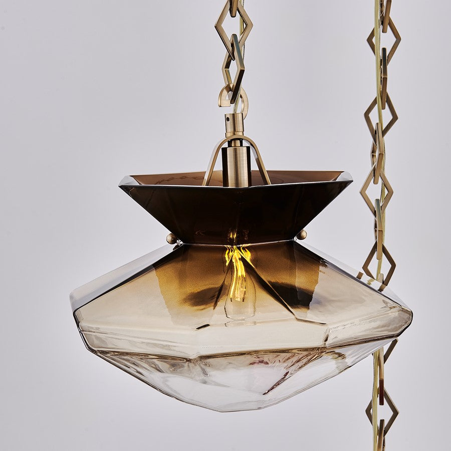 Kalco Lighting Bolsa 3 Light 21" Chandelier, Winter Brass