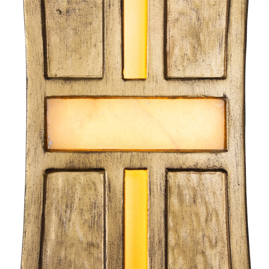 Kalco Lighting Dos 2 Light Wall Sconce, Rustic Gold and Brushed Gold