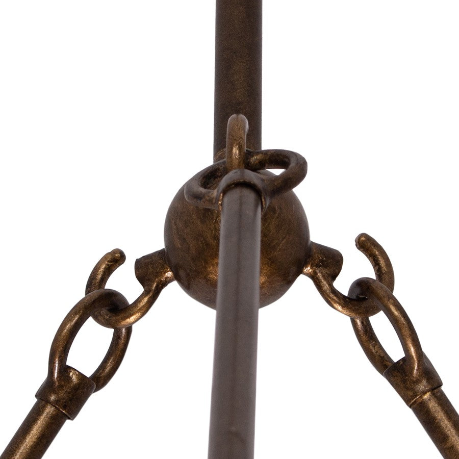 Kalco Lighting Vittoria 9 Light Chandelier, Pearlized Antique Brass