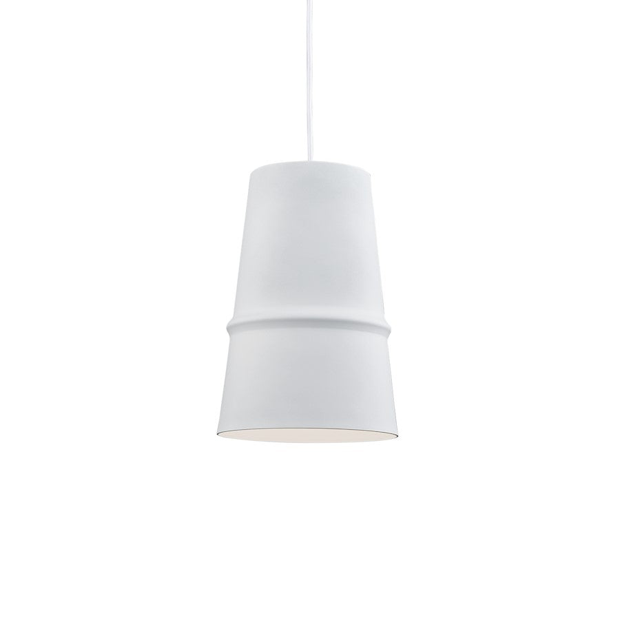 Kuzco Castor 1 Light 8" Pendant, White - 492208-WH