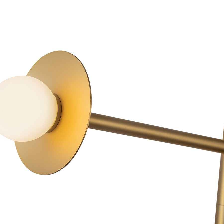 Kuzco Elixir 22" LED Chandelier, Brushed Gold/Steel Shade