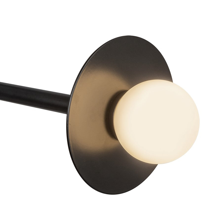 Kuzco Elixir 22" LED Chandelier, Black/Steel Shade