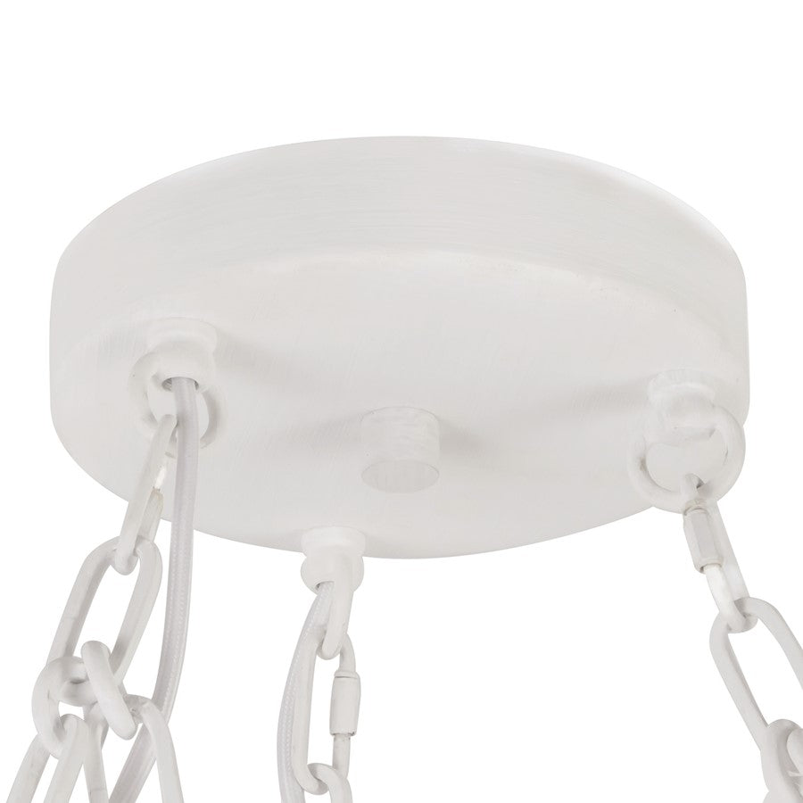 Kuzco Cortez 37" Wht Dimmable LED Chandelier, Antique Wht