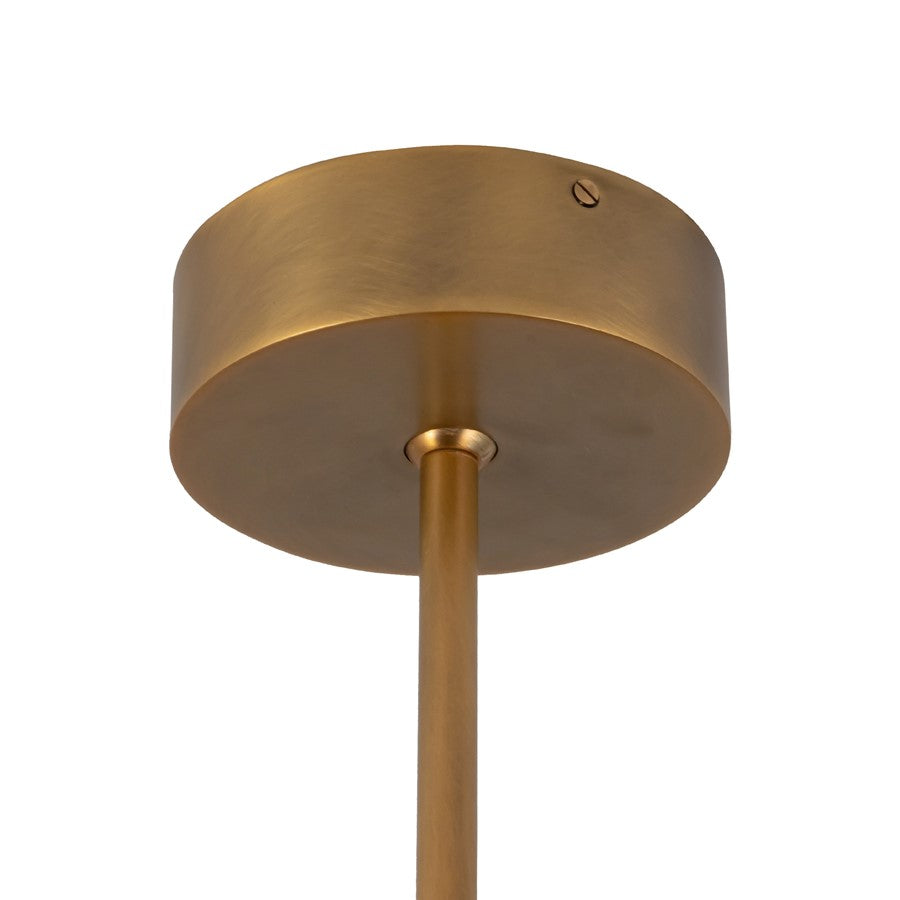 Kuzco Dahlia 28" Vintage Brass Dimmable LED, Vintage Brass/Alabaster