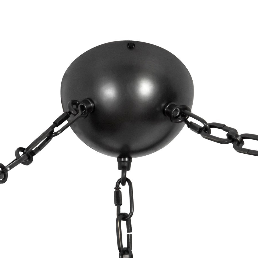 Kuzco Petra 3 Lt Black Dimmable LED Chandelier, Urban Bronze/Cloud Glass
