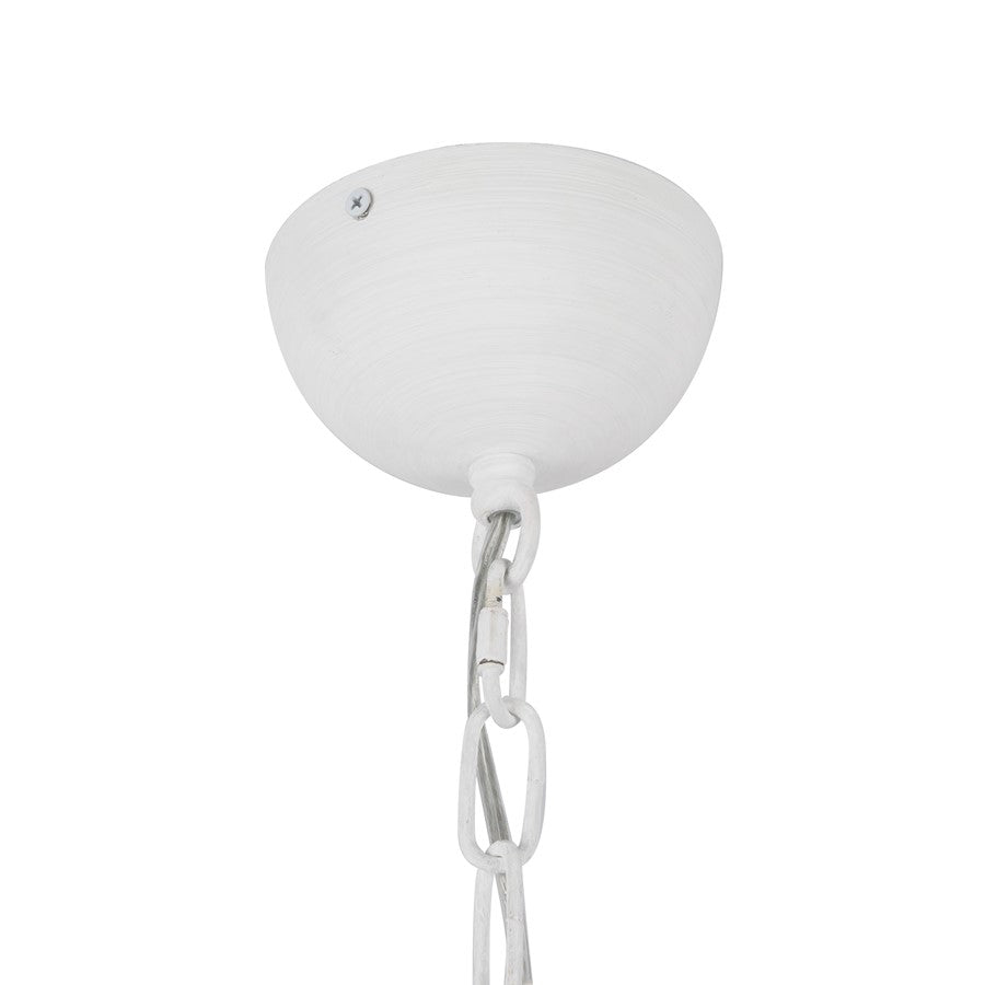 Kuzco Effie 27" Socket Chandelier, Antique White/Opal Glass