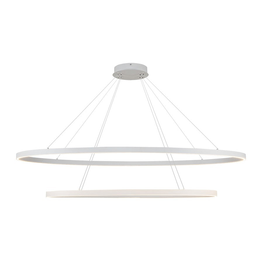 Kuzco Ovale 2 Layer LED Chandelier, White/White Silicone Diffuser - CH79253-WH