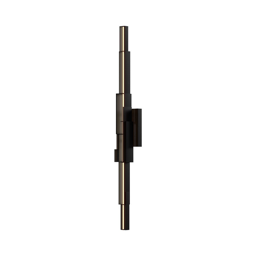 Kuzco Enzo 48in LED Exterior Wall Sconce | Modern Black Aluminum and Frosted PC | Outdoor Patio & Entryway | 48.375 x 5 x 5 in | Model EW29548-BK-UNV