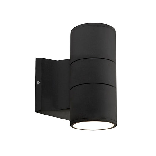 Kuzco Lund 7" LED Exterior Sconce, Black/Clear/Aluminum Reflector - EW3207-BK