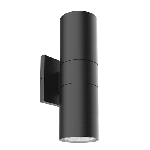 Kuzco Lund 12" LED Exterior Sconce, Black/Clear/Aluminum Reflector - EW3212-BK