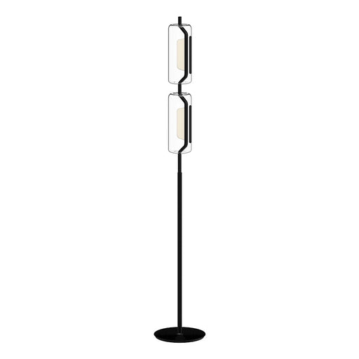 Kuzco Hilo 63" LED Floor Lamp, Black/Clear Exterior/White Interior - FL28563-BK
