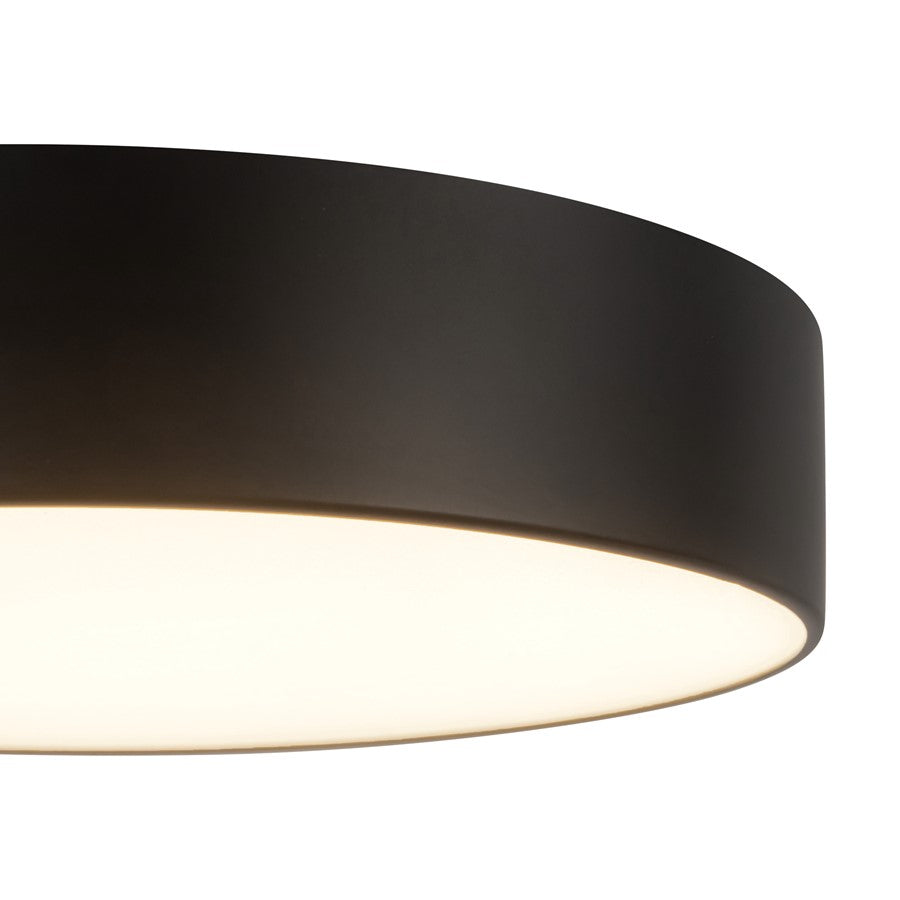 Kuzco Musa 6" Black Dimmable LED Flush Mount, Black