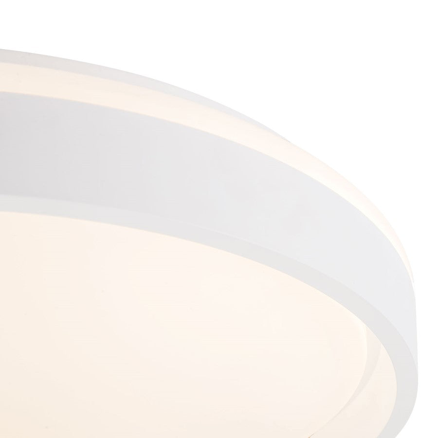 Kuzco Beanie 15" Wht Dimmable LED Flush Mount, White