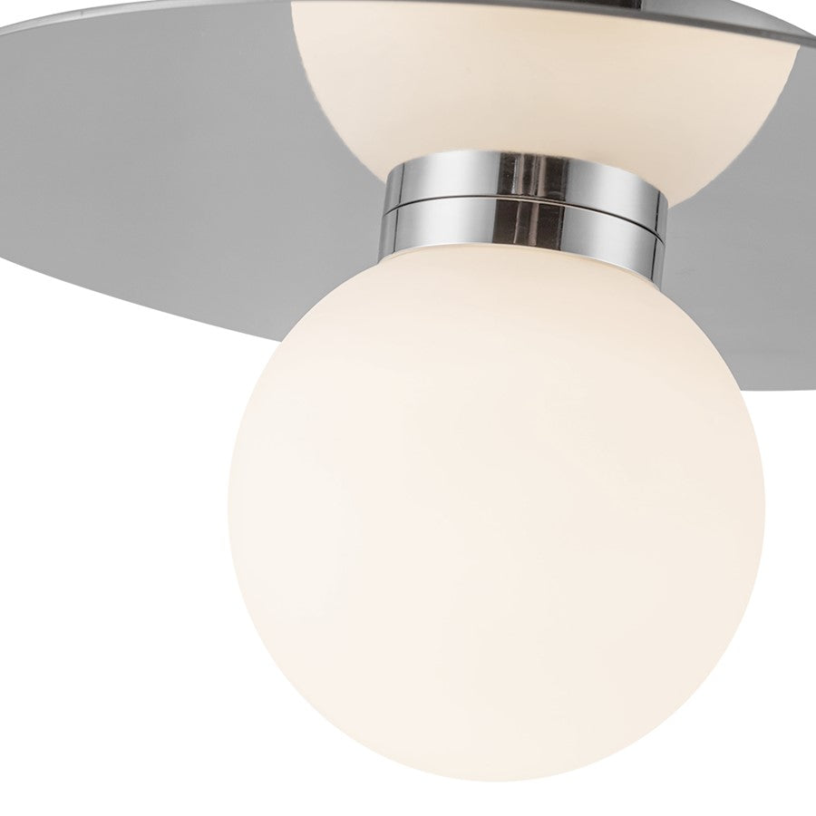 Kuzco Elixir 10" LED Flush Mount, Chrome/Steel Shade