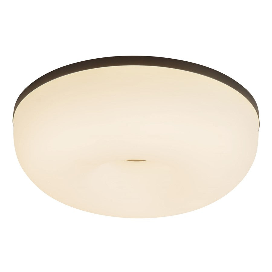 Kuzco Jada 12" Black Dimmable LED Flush Mount, Black/Opal Glass