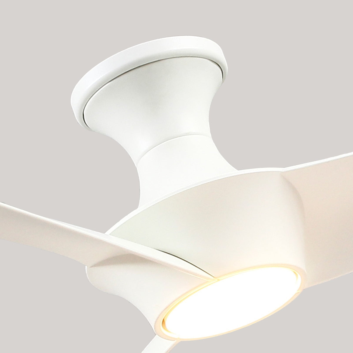 Haus Appeal Sora-H 56in LED Ceiling Fan | White Steel and Aluminum | Living Room & Bedroom | 10.75in H x 56in Dia | Model HF523056WH