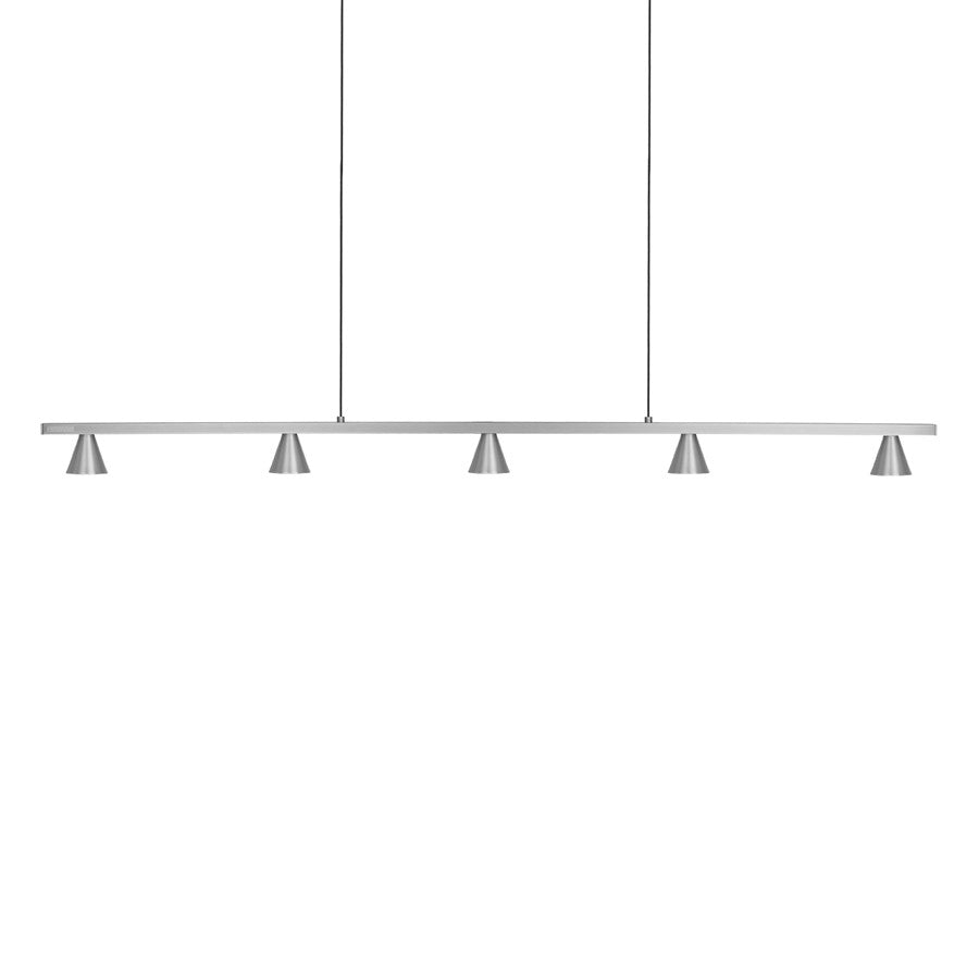 Kuzco Dune 47" LED Linear Pendant, Nickel/Machined Aluminum - LP19947-BN-UNV