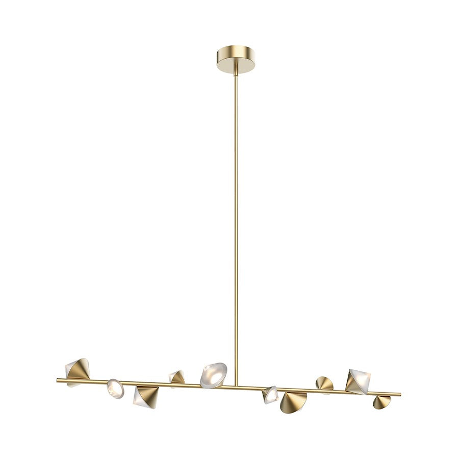 Kuzco Geode 51" LED Linear Pendant, Gold/Acrylic/SB In - LP50851-BG