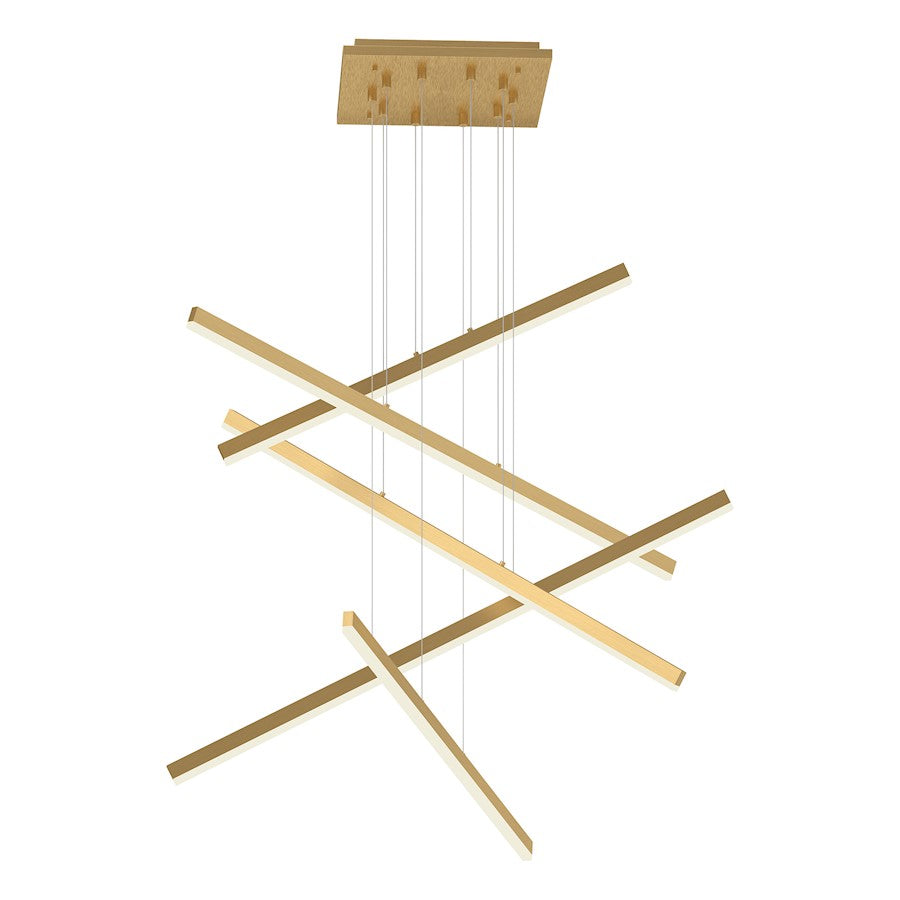 Kuzco Vega 5 Head LED Multi Pendant, Gold/White Acrylic Diffuser - MP10305-BG