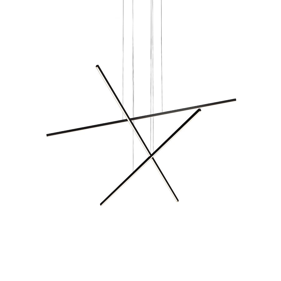 Kuzco Vega Minor 3 Head LED Multi Pendant, Black/White Diffuser - MP18203-BK