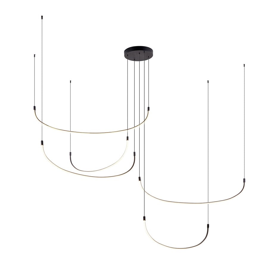 Kuzco Talis 90" LED Multi Pendant/118W, Black