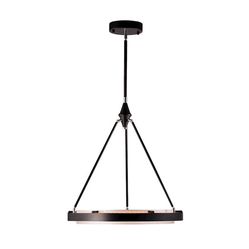 Alora Duo 24" LED Pendant, Black/Silver Shimmer/Frosted - PD302724CBSS