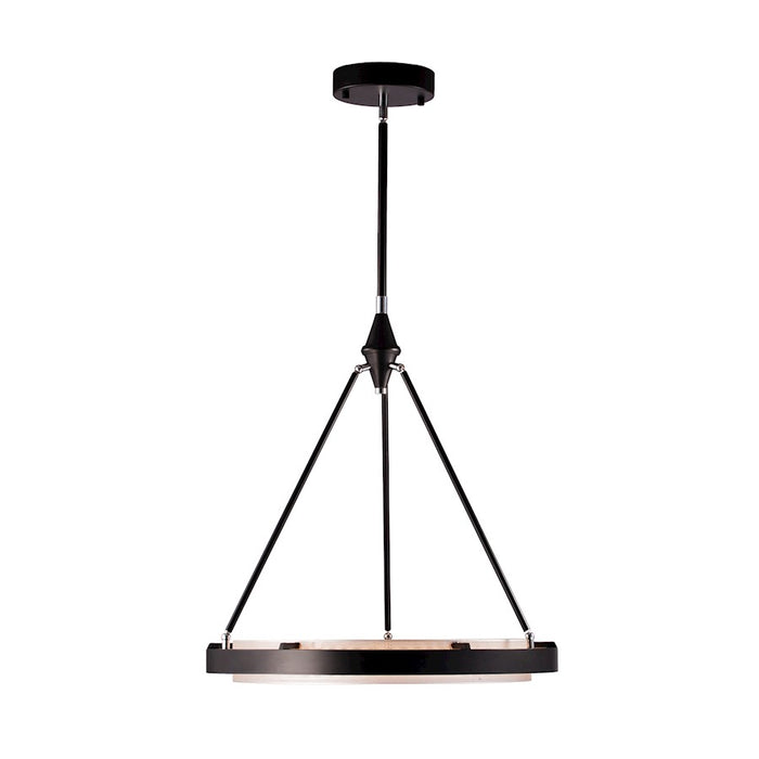 Alora Duo 24" LED Pendant, Black/Silver Shimmer/Frosted - PD302724CBSS