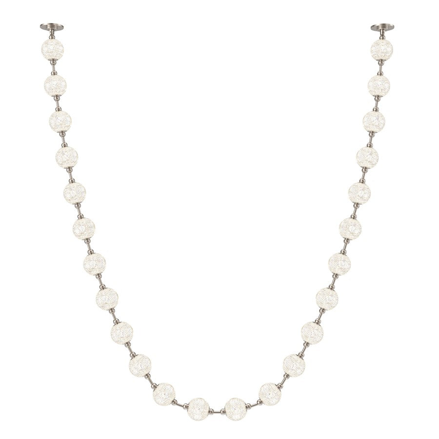 Alora Marni 24 Head LED Pendant, Nickel RT/Clear Carved Acrylic - PD321724PN-RT