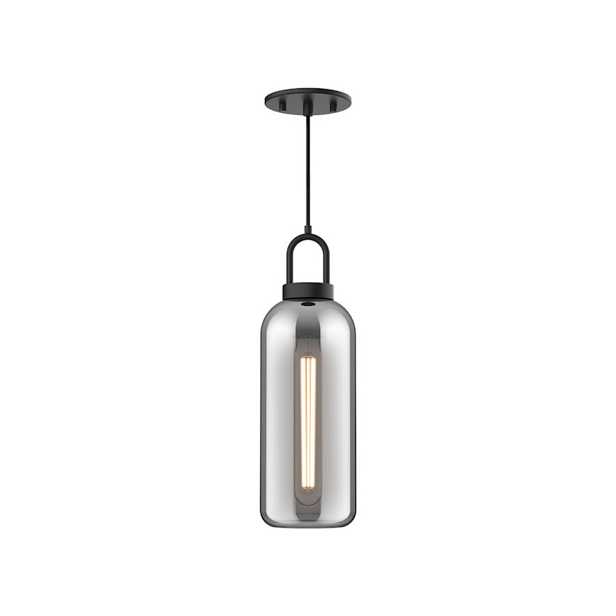 Alora Mood Soji 1Lt 5" Pendant, Black/Clear - PD401505MBSM